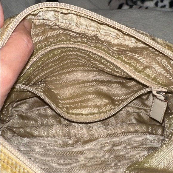 Prada Milano Tan Nylon Crossbody Bag long adjustable strap silver hardware - Picture 10 of 15